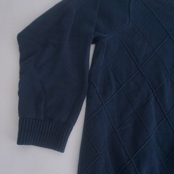 Vintage '90S Izod Argyle Pattern 100% Cotton Knit Crewneck Sweater XL - Picture 7 of 9